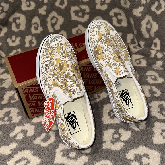 Vans Classic Slip-On Project X Trippy Hearts Multi/White Sneakers New - Picture 10 of 17